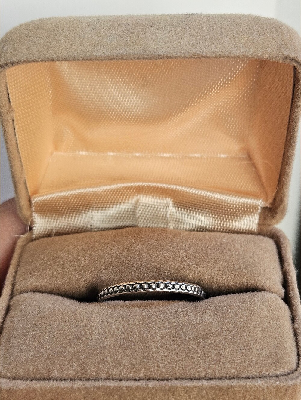 PAZ ISRAEL Beaded Sterling Silver Stacking Ring - Size 8